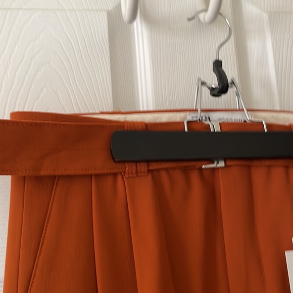 Zara Burnt Orange Trousers with built-in belt - Picture 3 of 9